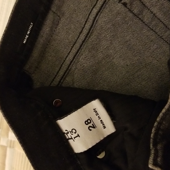 R13 Mid Rise Wide Leg Boot Cut Jeans Size 28 Black - Picture 3 of 5